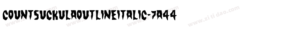 CountSuckulaOutlineItalic-7a44字体转换