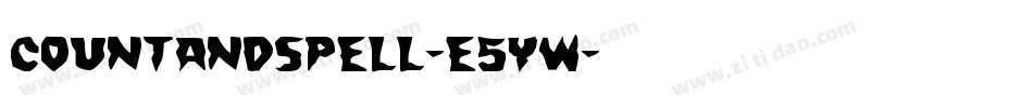 CountAndSpell-E5YW字体转换