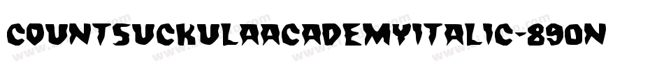 CountSuckulaAcademyItalic-890n字体转换