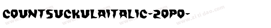 CountSuckulaItalic-2oPo字体转换