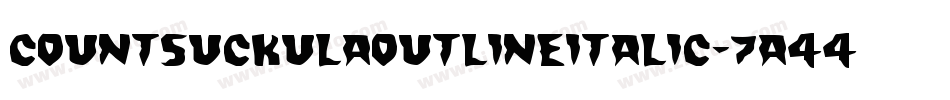 CountSuckulaOutlineItalic-7a44字体转换
