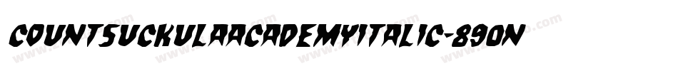 CountSuckulaAcademyItalic-890n字体转换