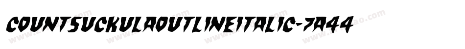 CountSuckulaOutlineItalic-7a44字体转换