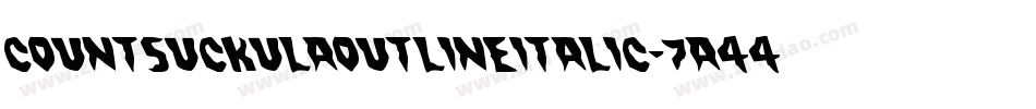 CountSuckulaOutlineItalic-7a44字体转换