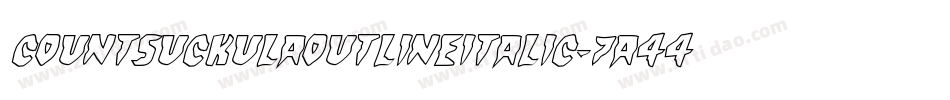 CountSuckulaOutlineItalic-7a44字体转换