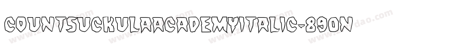 CountSuckulaAcademyItalic-890n字体转换