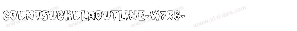CountSuckulaOutline-w7R6字体转换