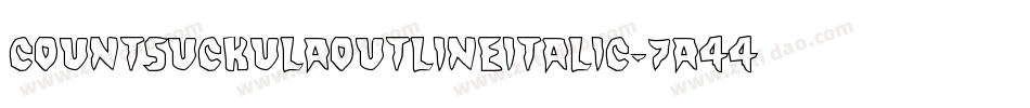 CountSuckulaOutlineItalic-7a44字体转换