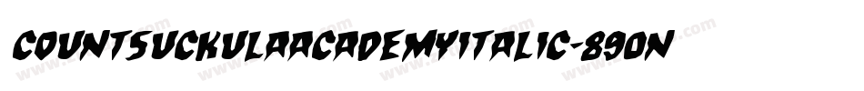 CountSuckulaAcademyItalic-890n字体转换
