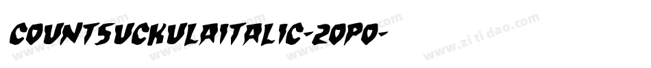 CountSuckulaItalic-2oPo字体转换