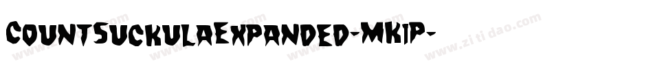 CountSuckulaExpanded-MK1P字体转换