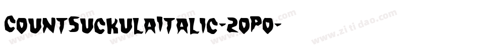 CountSuckulaItalic-2oPo字体转换