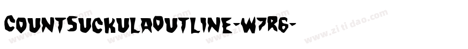 CountSuckulaOutline-w7R6字体转换