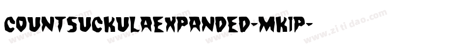 CountSuckulaExpanded-MK1P字体转换