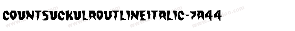 CountSuckulaOutlineItalic-7a44字体转换