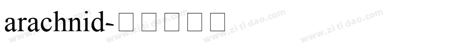 arachnid字体转换