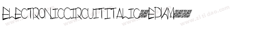 ElectronicCircuitItalic-ePKm字体转换