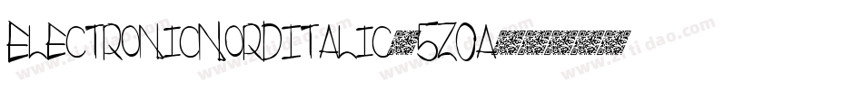 ElectronicNordItalic-5z0a字体转换