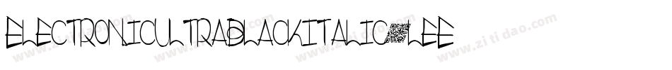 ElectronicUltrablackItalic-leEe字体转换
