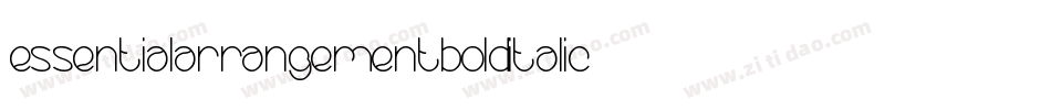 EssentialArrangementBoldItalic-pvwd字体转换