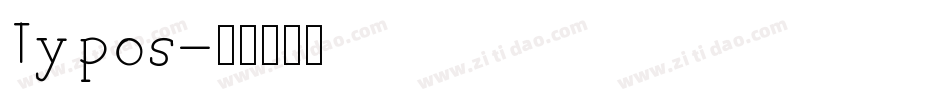 Typos字体转换