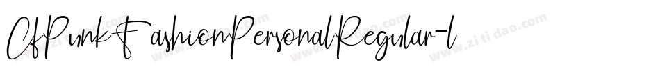 CfPunkFashionPersonalRegular-l2My字体转换