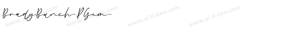 BradyBunch-PGem字体转换