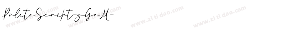 PoliteScript-yGeM字体转换