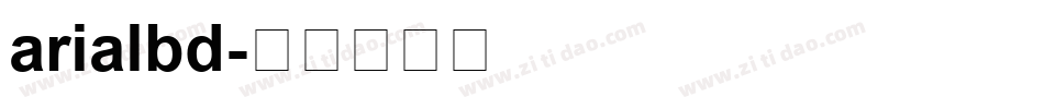 arialbd字体转换