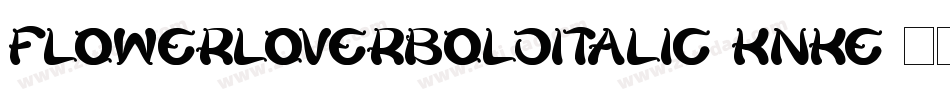FlowerLoverBoldItalic-KnKe字体转换