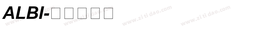 ALBI字体转换
