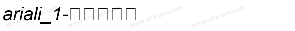 ariali_1字体转换