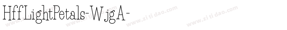 HffLightPetals-WjgA字体转换