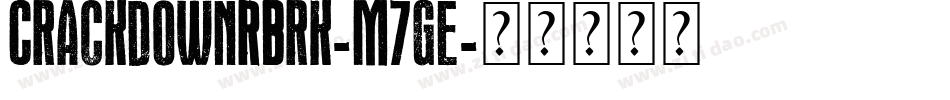 CrackdownRBrk-M7ge字体转换