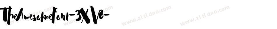 TheAwesomeFont-3XV8字体转换
