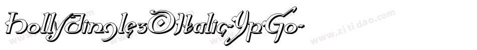 HollyJingle3DItalic-YpGo字体转换