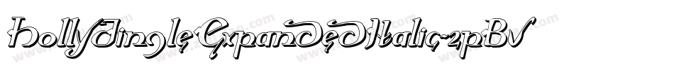 HollyJingleExpandedItalic-2pBv字体转换