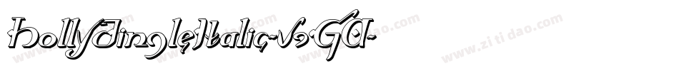 HollyJingleItalic-v9GA字体转换