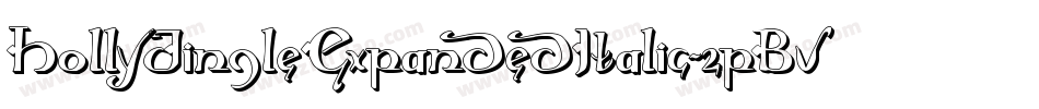 HollyJingleExpandedItalic-2pBv字体转换