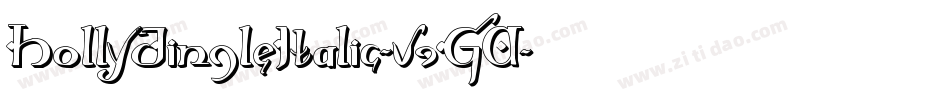 HollyJingleItalic-v9GA字体转换