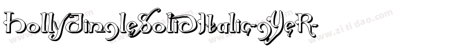 HollyJingleSolidItalic-gYeR字体转换 HollyJingleSolidItalic-gYeR字体转换