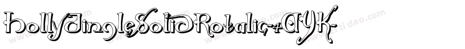 HollyJingleSolidRotalic-4AYK字体转换