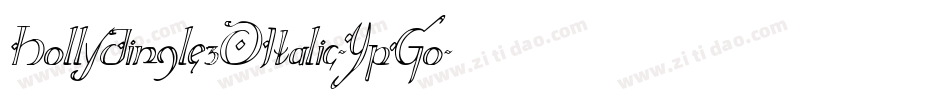HollyJingle3DItalic-YpGo字体转换
