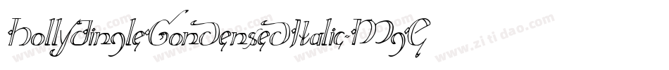 HollyJingleCondensedItalic-MgEY字体转换