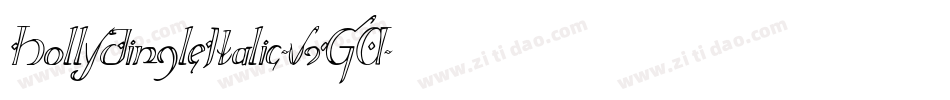 HollyJingleItalic-v9GA字体转换