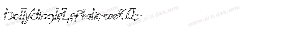 HollyJingleLeftalic-w0W3字体转换