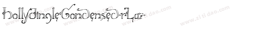 HollyJingleCondensed-rLa7字体转换