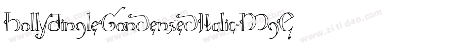 HollyJingleCondensedItalic-MgEY字体转换