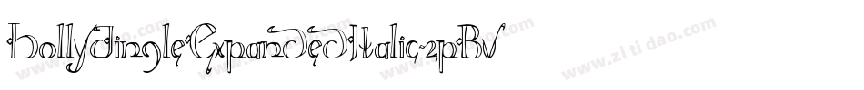 HollyJingleExpandedItalic-2pBv字体转换