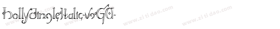 HollyJingleItalic-v9GA字体转换